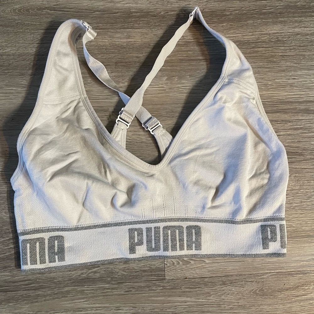 PUMA Women's Off-White Sports Bra